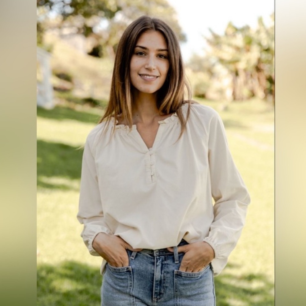 Neuflora NWOT Monte Rio Blouse in Cream, Size S